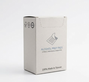 Tear Open Custom Printed Paper Box for Alcohol Prep Pad Packaging - Product Image 1