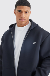 OEM Heavyweight Unisex <b>Zip</b> <b>Hooded</b> Sweatshirt Sun-Faded Vintage Acid Wash Custom Logo Breathable Men's Hoodies Solid Color Casual - Product Image 2