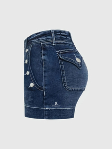 Shorts en jean noir rétro pour homme, coupe ample, taille basse, en coton délavé, style hip-hop, pour la gym, décontracté, streetwear 2026 - Product Image 5