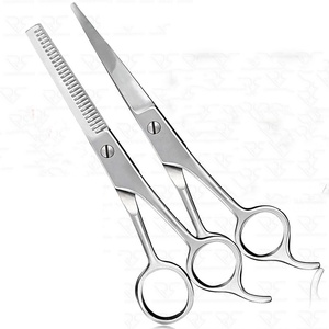 Ensemble de ciseaux amincissants pour la coupe de cheveux Supercut Professional 6 pouces Salone Beauty Tool Céramique Acier inoxydable Sharp Straight Blunt - Product Image 1