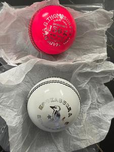 Red and White Hand-Stitched Cricket Hard <b>Ball</b> with Visible Seam for Cricket Match <b>Training</b> Game Professional <b>Training</b> Wholesale - Product Image 5