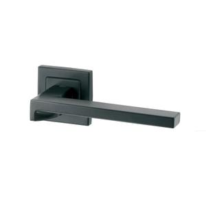 Poignée de porte moderne en acier noir pour armoire, personnalisable avec barre de confidentialité et serrure de passage, quincaillerie de porte. - Product Image 3