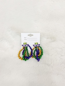 Boucles d'oreilles pendantes dynamiques style cowboy à pampilles, idéales pour le Mardi Gras, pour femmes et jeunes filles, confortables et très tendance. - Product Image 2