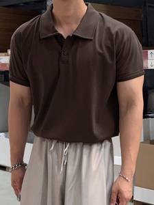 Camisa Polo Casual de Manga Corta para Hombre, Color Sólido, para Ir al Trabajo, Estilo Business de Verano - Product Image 5