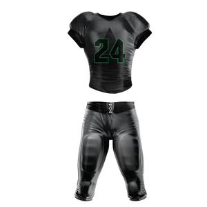 Ensemble de maillots de football américain personnalisés, noir et jaune, sublimés, manches courtes, col en V, ajustés, pour hommes adultes, évacuation de l'humidité, numéro 98 - Product Image 4