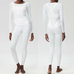 Conjuntos Deportivos Personalizados de Tela Lulu, Camisetas y Leggings de Cintura Alta para Niñas, Ropa Deportiva de Secado Rápido, Conjuntos Deportivos para Mujer - Product Image 3