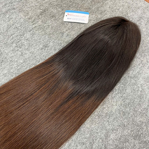 Extensiones de cabello humano liso y coloreado, peluca de cabello vietnamita con encaje HD, proveedor mayorista, listo para enviar - Product Image 1