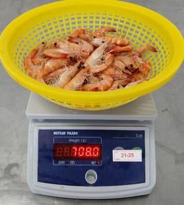 Camarón Vannamei de Vietnam, tamaño 21/25, entero, congelado, con cabeza, 23 + bolsa de color, embalaje, procesado sin cabeza - Product Image 1