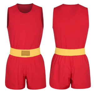 Ensemble de veste et short de boxe sur mesure de qualité supérieure, 100% polyester, uniforme de boxe confortable à bas prix - Product Image 5