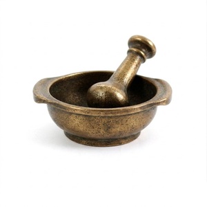 Heavy Duty Cast Iron Mortar And Pestle Set Black Spice Grinder & Herb Crusher Kitchen Tool For <b>Grinding</b> Spices Herbs And <b>Pastes</b> - Product Image 1