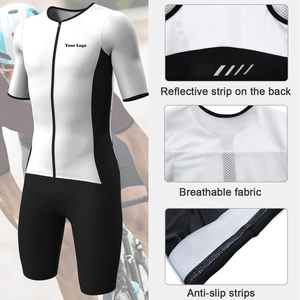 Combinaison de cyclisme et de triathlon respirante, écologique, antibactérienne, coupe-vent, 100% polyester, vêtements d'équipe, logo personnalisé - Product Image 4