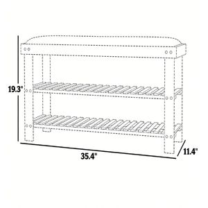 Shoe Storage Desk with Storage Stool Practical Shoe Rack Design - Product Image 6