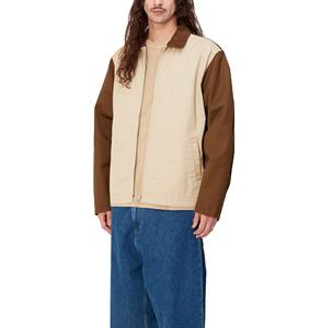 Tissu en toile personnalisé col rabattu veste en jean délavée à l'acide pour hommes 100% coton Jean travail motif respirant veste de travail personnalisée - Product Image 5