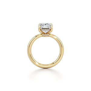 Bague de fiançailles solitaire en or jaune 9 carats avec diamant de laboratoire taille émeraude de 1 carat (25 points) – Joaillerie fine pour mariée - Product Image 2