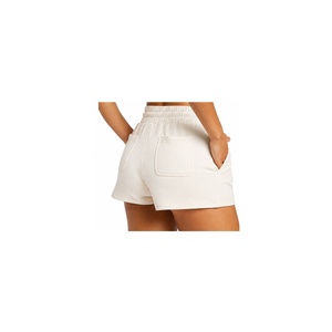 Women's <b>Black</b> Drawstring High-Waisted Spandex Shorts Elastic Waist <b>Pockets</b> Quick Dry Sporty Knitted Loose Fit Casual Jogger - Product Image 2