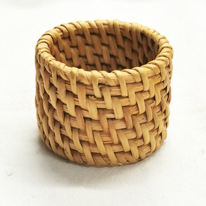 Woven Rattan Napkin Ring Handicrafts Wedding <b>Table</b> Decorate and Restaurant <b>Bamboo</b> Burlap Napkin Rings Rope - Product Image 3