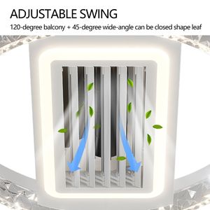 Ventilador de Techo Moderno de 20 Pulgadas con Luz LED sin Aspas, Control Remoto, Circulación de Aire Ajustable, Lámpara de Techo Empotrada B - Product Image 6