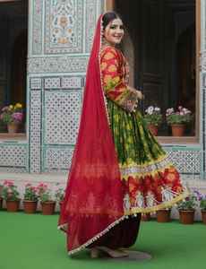 Precios Bajos, Últimos Modelos de Vestidos de Novia Afganos Vintage Kuchi, Vestidos Étnicos Gitanos Tribales Hasta la Rodilla, Ropa de Mujer Bohemia, Vestido Afgano - Product Image 4