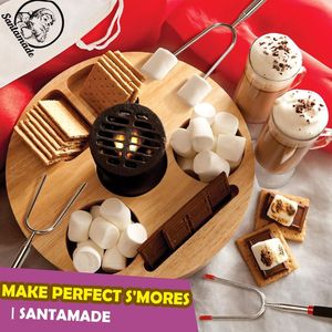 Set di 5 Bastoncini Telescopici Lunghi per Arrostire Marshmallow, per Griglia da Falò e Braciere, per Hot Dog e S'mores, Griglie da Campeggio Resistenti - Product Image 3