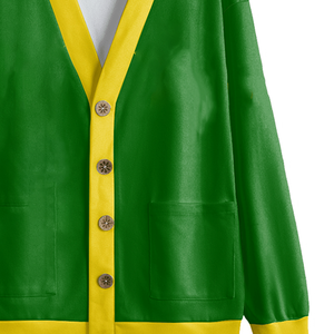 Premium Sorority Cardigan Women Custom OEM ODM 100% Cotton Embroidered Logo Knit Sweater High Street Solid Button Collegiate - Product Image 6