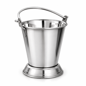Edelstahl Balti Eimer Servierschale Gehämmerte Trinkschale mit Griff für Restaurant und Küche - Product Image 1