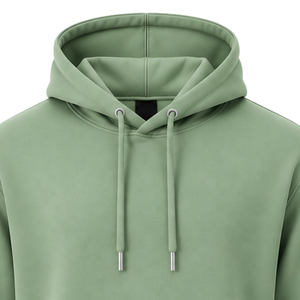 เสื้อฮู้ดผู้ชายสีเขียวเซจแบบสั่งทำพิเศษ แขนยาว ทรงปกติ ผ้าฟลีซ มีเชือกผูกฮู้ด กระเป๋าจิงโจ้ ชุดกีฬา - Product Image 3