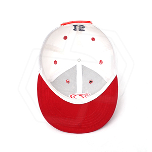 Gorra de Béisbol NIZA GEAR Blanca y Roja con Bordado 'D', 6 Paneles, Deportiva, Ajustada, para Hombre, Adulto, Todas las Temporadas, 100% Algodón, Ecológica - Product Image 2