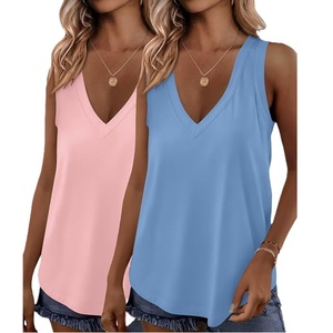Tank Top Export <b>Women's</b> Solid Color Cotton Comfortable <b>Sleeveless</b> Casual <b>Shirt</b> Soft Breathable Lightweight Summer Top for <b>Women</b> - Product Image 5