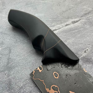 Couteau de cuisine utilitaire en cuivre damas de haute qualité avec manche ergonomique en bois pour la découpe quotidienne et la préparation des repas - Product Image 2