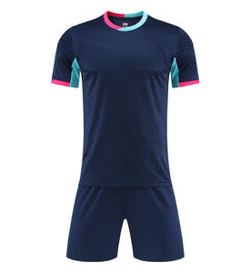 <b>Mens</b> Custom Sublimated Wavy <b>Stripe</b> Soccer Jersey Shorts <b>Socks</b> Kit Crew Collar Football Uniform Wholesale Bulk - Product Image 6