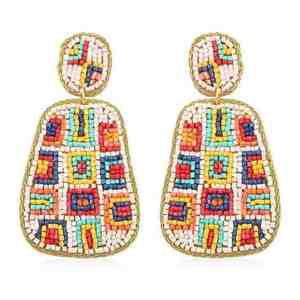 Pendientes y Aros con Cuentas Bordadas a Mano, de Alta Gama, para Bodas, Fiestas, Estilo Bohemio, Joyería de Moda - Product Image 1