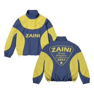 Veste coupe-vent d'hiver pour homme à prix abordable, style urbain, imperméable, respirante, en toile unie, avec logo frontal, service OEM - Product Image 1