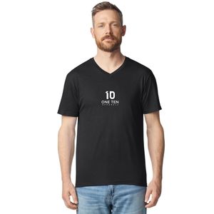 T-shirt pour homme à col en V, noir, léger, doux, respirant, manches courtes, décontracté, basique, mélange de coton, à porter tous les jours, pour la remise en forme - Product Image 2