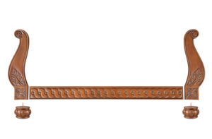 Custom Solid Wood Carved <b>Bed</b> Headboard Crown Decorative Furniture Component OEM Manufacturer - Product Image 6
