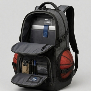Bolsa de baloncesto premium hecha con material ligero y duradero que ofrece amplio espacio de almacenamiento, cremalleras resistentes y transporte cómodo. - Product Image 5