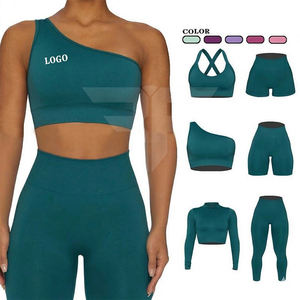 Wholesale Breathable One Shoulder Backless Yoga Bra Sportswear Cross Plus Size Gym Fitness Soft Women Sports Bra - Product Image 1