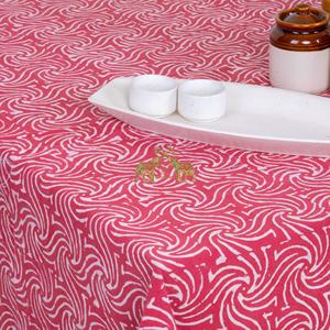 Mantel de algodón 100% estampado a mano con rayas Dabu de la India, tamaño personalizado, para el hogar, hotel, banquetes, Navidad - Product Image 5