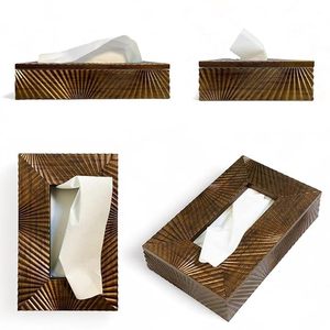 Modern Square Wooden Napkin <b>Tissue</b> Box Handmade Napkin Holder Decorative Table Decor for <b>Wedding</b> Home Hotel - Product Image 1