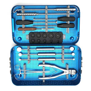 Kit d'instruments de chirurgie dentaire pour système de plaque cervicale antérieure, ensemble d'instruments de pliage en acier inoxydable réutilisable par Dentavex - Product Image 4