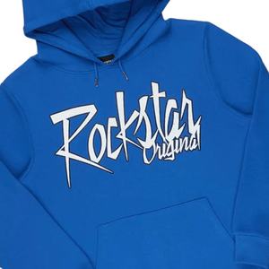 Vente en gros pull grande taille logo personnalisé bleu impression OEM broderie unisexe ensemble de survêtements à capuche uni pour hommes - Product Image 6