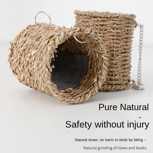 Cama Nido Transpirable para Animales Pequeños, para Primavera y Verano, Jaula Colgante para Conejos, Hámsters, Cobayas, Loros, Refugio Cálido para Mascotas - Product Image 5