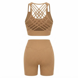 Ensemble de yoga sportif pour femmes, 2 pièces, extensible, respirant, vêtements de sport pour la salle de sport, l'entraînement, la course à pied et les exercices - Product Image 2