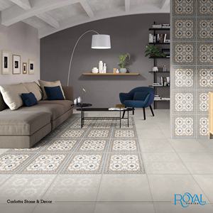 Carreaux de sol en porcelaine émaillée polie de luxe moderne 600x600mm aspect marbre finition sculptée fonction brique réfractaire pour sols de maison - Product Image 5