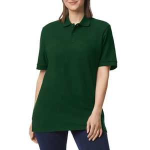 Camiseta Polo de Manga Corta para Hombre, Unisex, Tejido Sólido Antiarrugas, Algodón y Poliéster, Color Sólido, Informal para Adultos, Venta al Por Mayor - Product Image 1