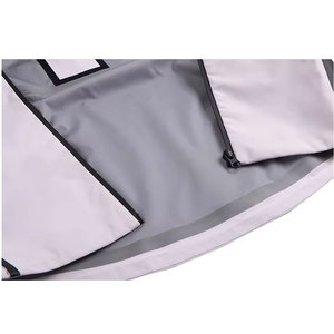 Chaqueta Deportiva Econex Unisex con Capucha, Forro Polar, Corta, Impermeable, Estilo Deportivo, Gris con Detalles Negros, Corte Regular, para Otoño, con Cierre - Product Image 5