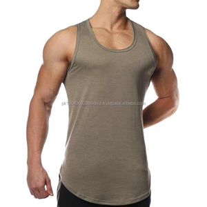 Débardeur de sport pour homme, col rond, bouton 3D, anti-rétrécissement, séchage rapide, respirant, écologique, grande taille, vêtements de sport personnalisés - Product Image 1