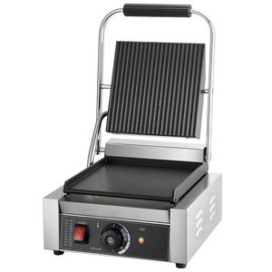Piastra Elettrica Commerciale per Panini da 1800W in Acciaio Inox con Controllo della Temperatura per la Cottura di Sandwich - Product Image 1