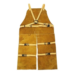 Tablier de soudeur sans manches en cuir de vachette pleine fleur de qualité supérieure, résistant à la chaleur et aux étincelles, pour la sécurité industrielle - Product Image 1