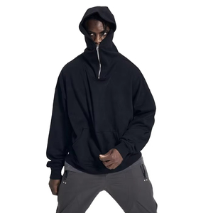 Wholesale 420 GSM Plain Custom Logo Heavyweight Distressed Oversized Sun Faded Vintage Acid Wash Men Zipup Hoodie - Product Image 2