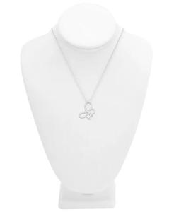 Collana con ciondolo a farfalla di diamanti (1/10 ct. T. w.) In argento Sterling | Macy's - Product Image 2